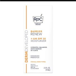 New in box Roc barrier renew am spf 30 moisturizer